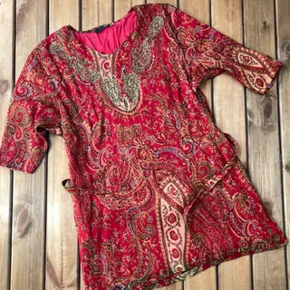 تونیک حریر آستر دار