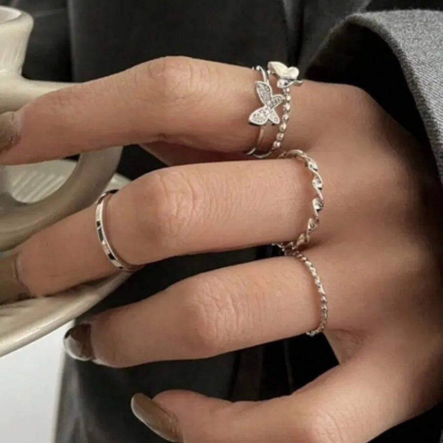 پک انگشتر بوهمی استیل