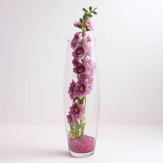 گلدان شیشه ای همراه گل