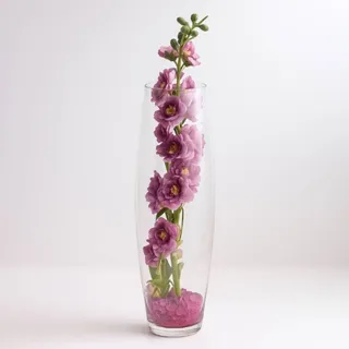 گلدان شیشه ای همراه گل