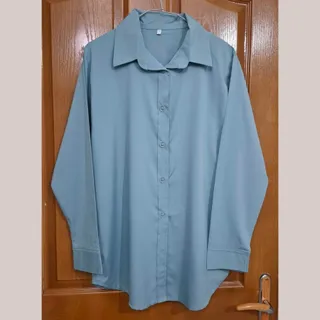 شومیز کرپ آبی