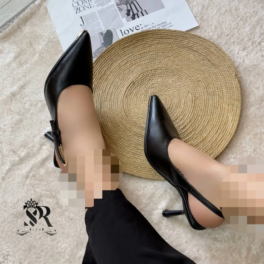 کفش پاشنه 6سانت چرم ورنی