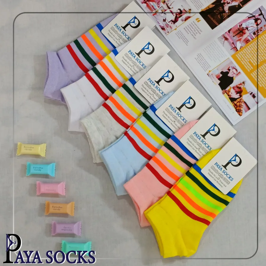 جوراب رنگین کمانی 12 عددی