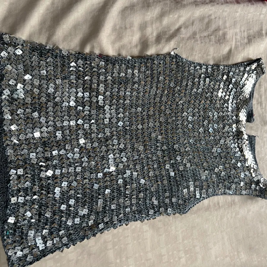 تاپ پولکی نقره ای