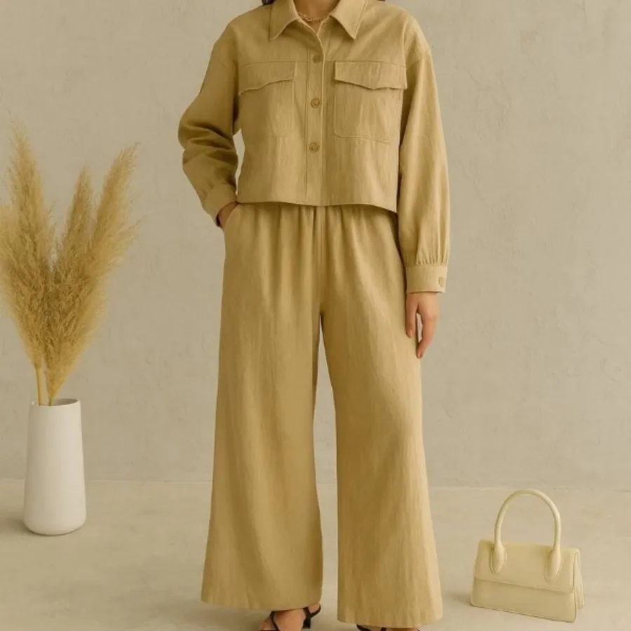 ست کت وشلوار جنس لنین