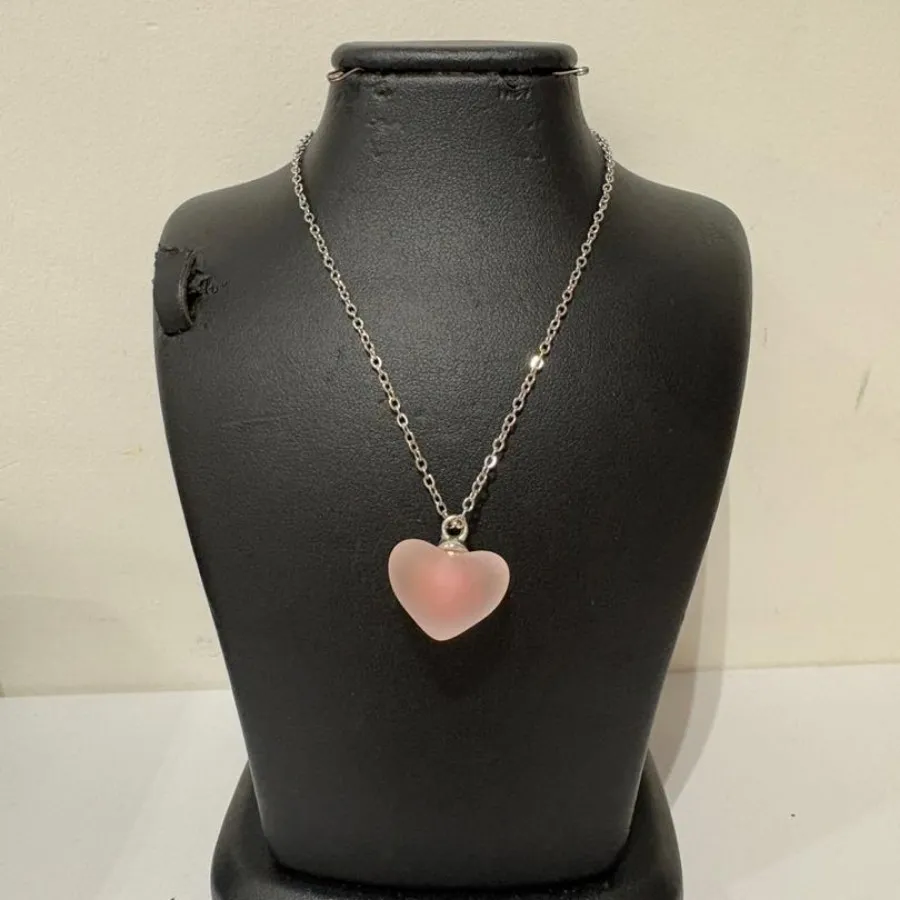 گردنبند قلب مات