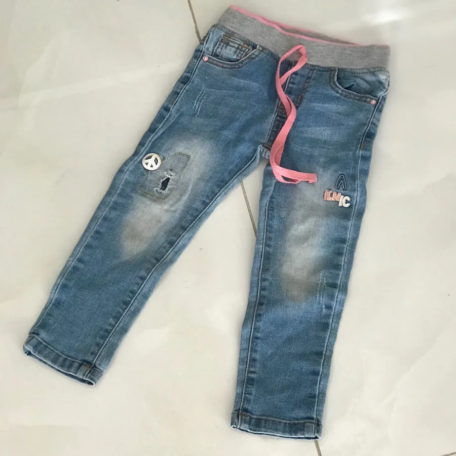 #شلوار جین دخترانه زاپدار