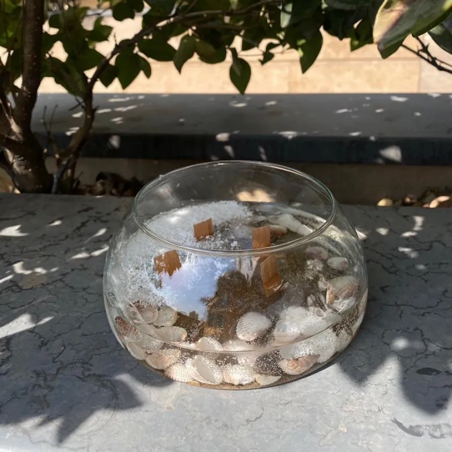 سنگ مصنوعی و شمع