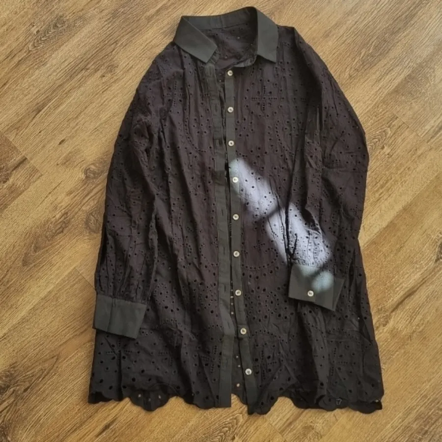 شومیز مشکی خامه دوزی