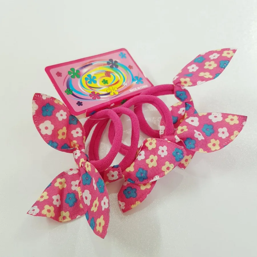 پک کش مو صورتی گلدار