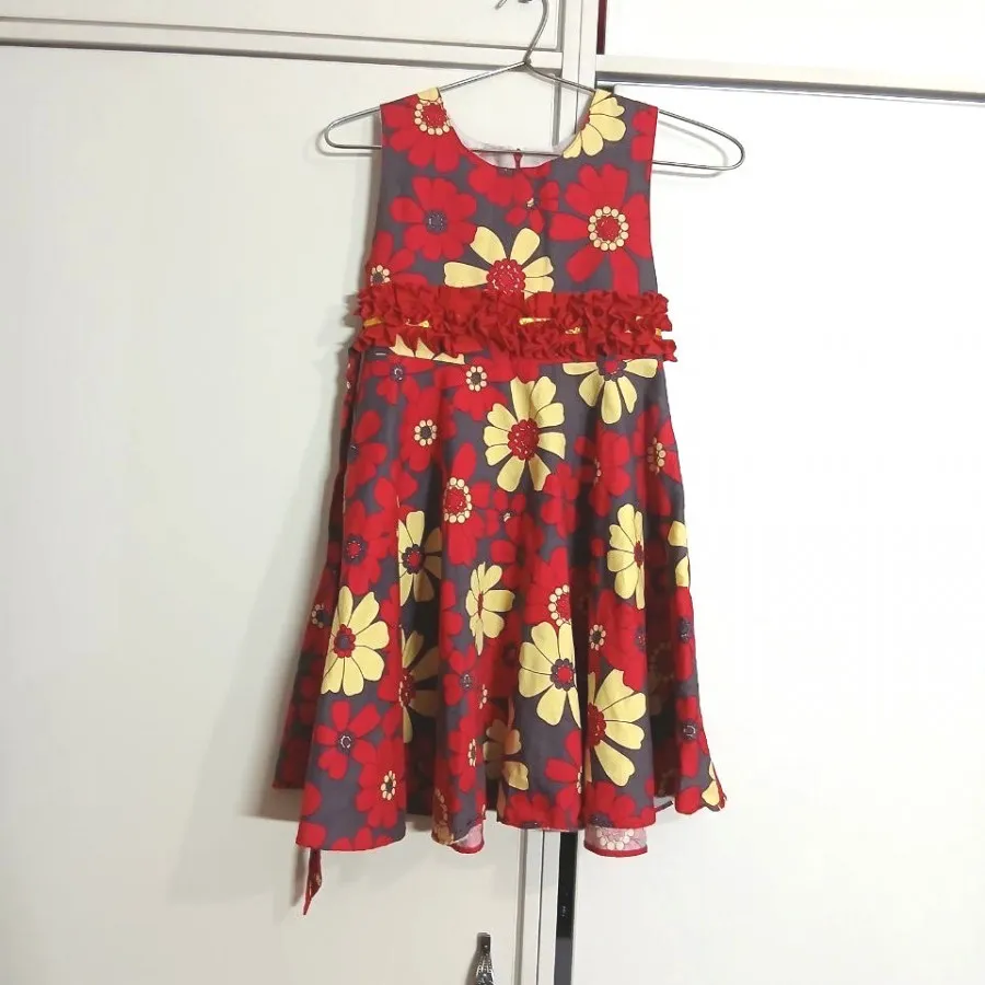 پیراهن نخی دخترانه