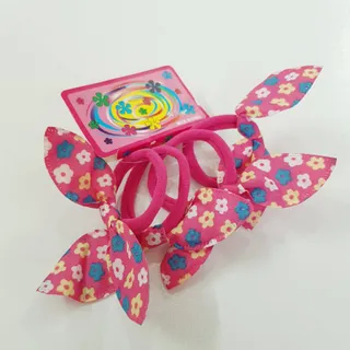 پک کش مو صورتی پاپیونی