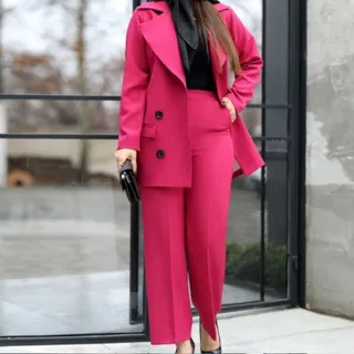 کت شلوار سرخابی