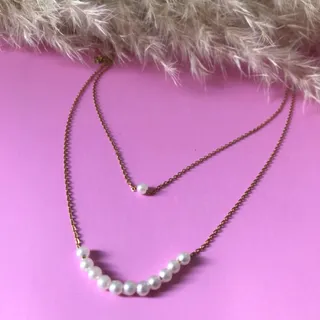 گردنبند مرواریدی دو لاین