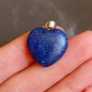 آویز لاجورد تراش قلبی