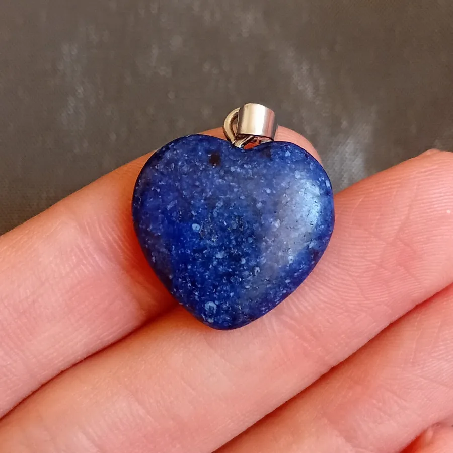 آویز لاجورد تراش قلبی