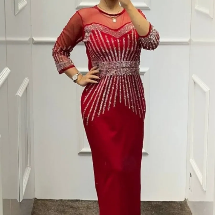 پیراهن تونیک مجلسی قرمز