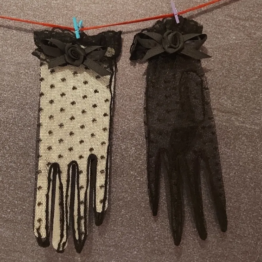 دستکش توری مشکی