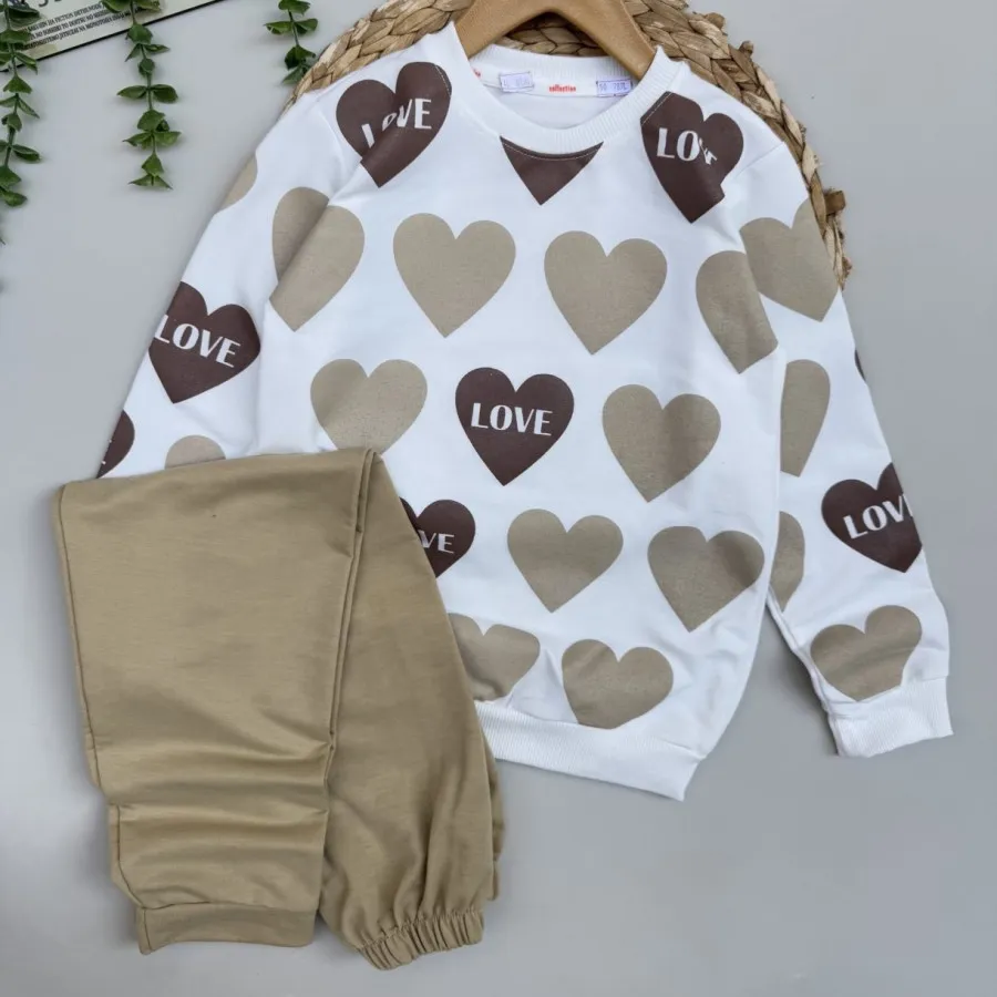 بلوز شلوار دخترونه قلبی