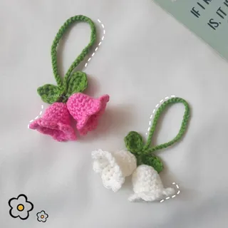 آویز کیف گل بافتنی