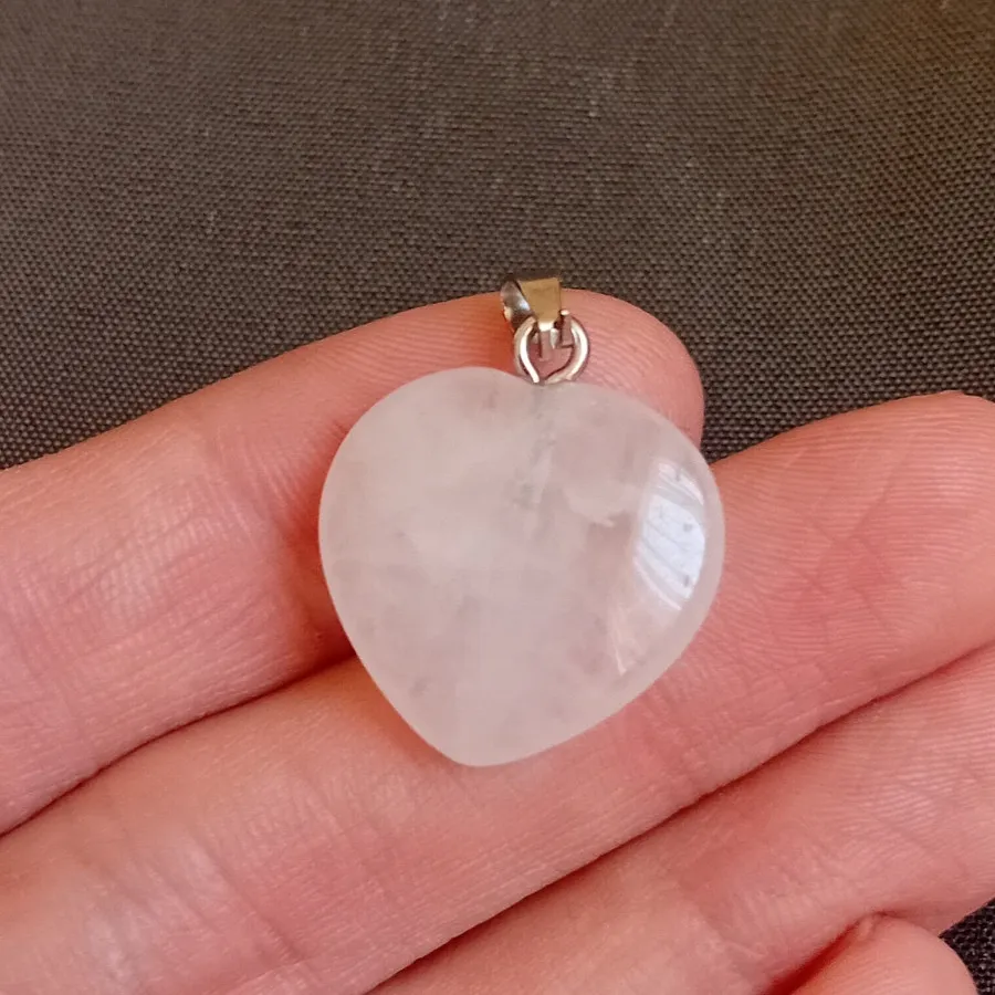 آویز رزکوارتز تراش قلبی