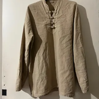 شومیز لینن نخودی