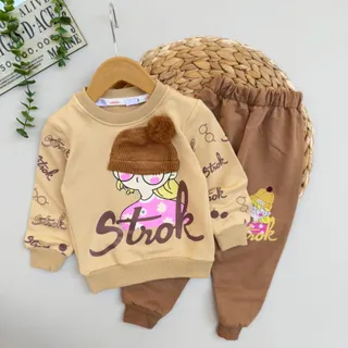 بلوز شلوار دخترون کلاهدار