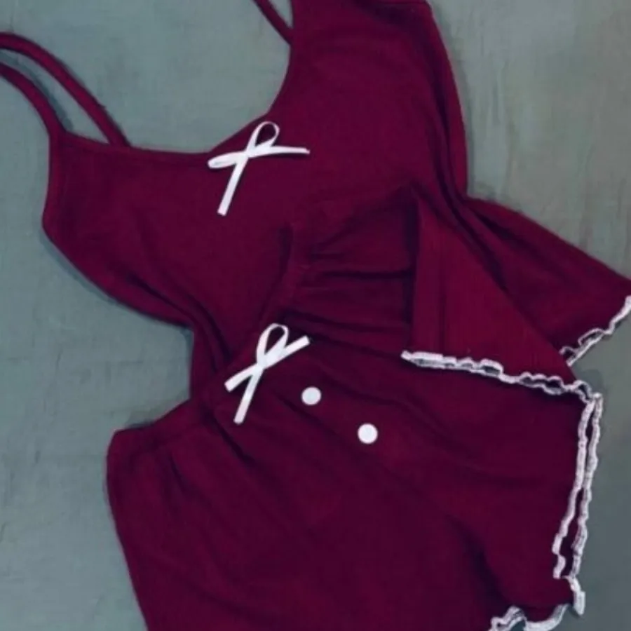 ست تاپ و شلوارک پاپیون