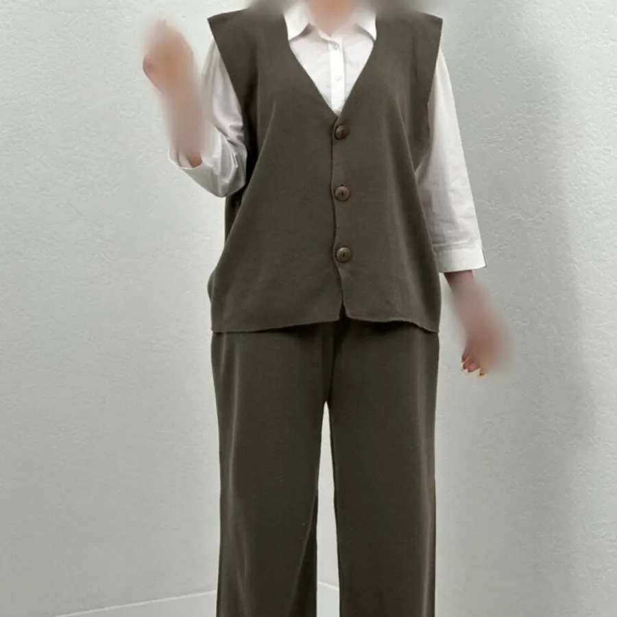 ست بافت جلیقه و شلوار