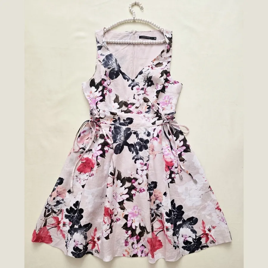 پیراهن لینن گلگلی