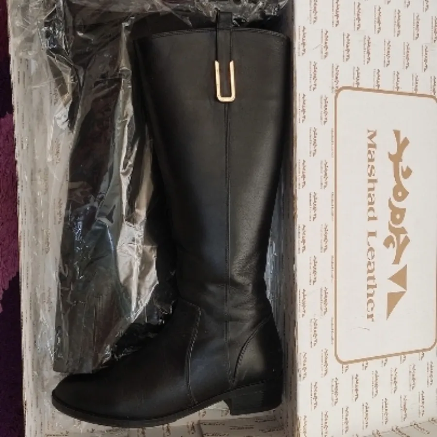 بوت مشکی چرم مشهد