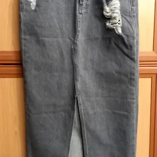 دامن جین زاپ دار