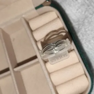 انگشتر نقره طرح موج