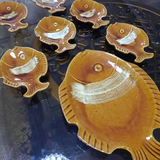 ست بشقاب و سینی طرح ماهی