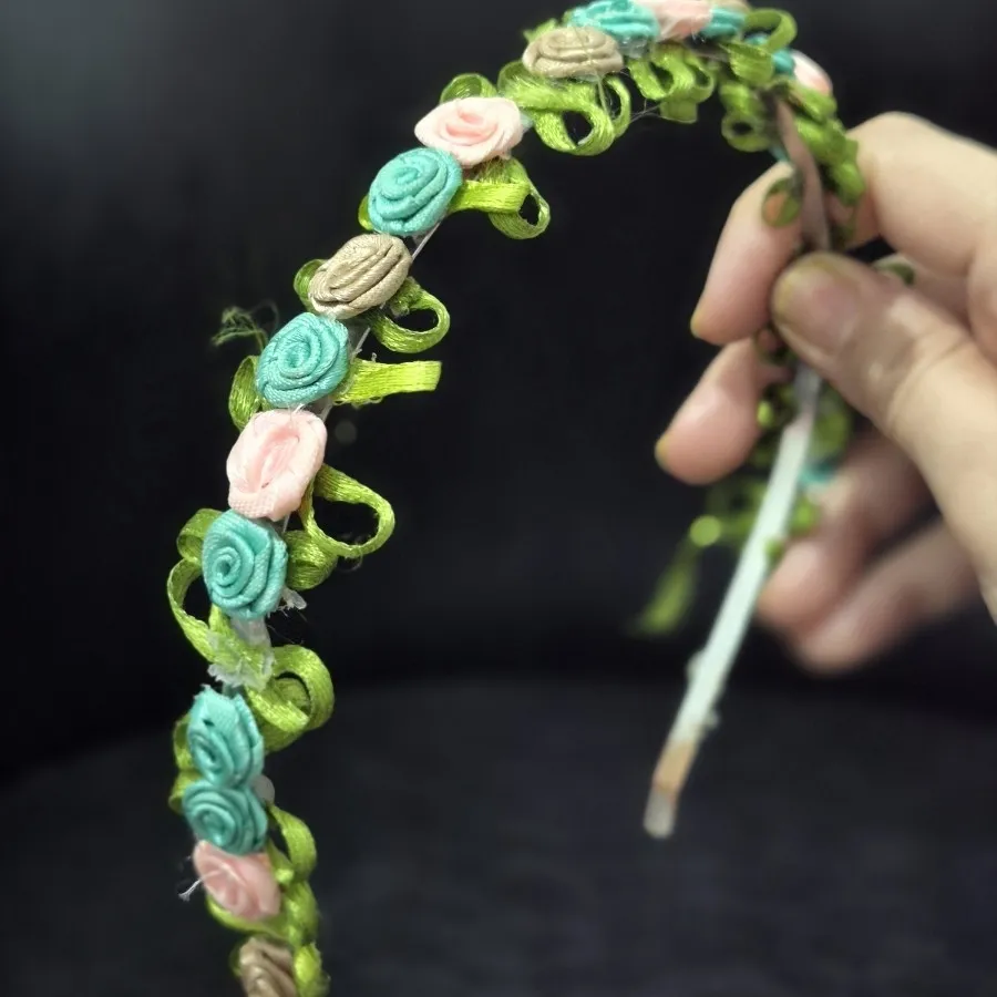 تل سر گل پارچه ای