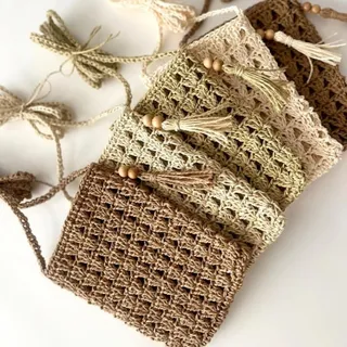 کیف کوچک رافیا در دو طرح