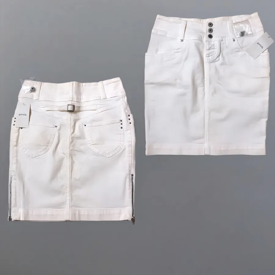 دامن جین سفید