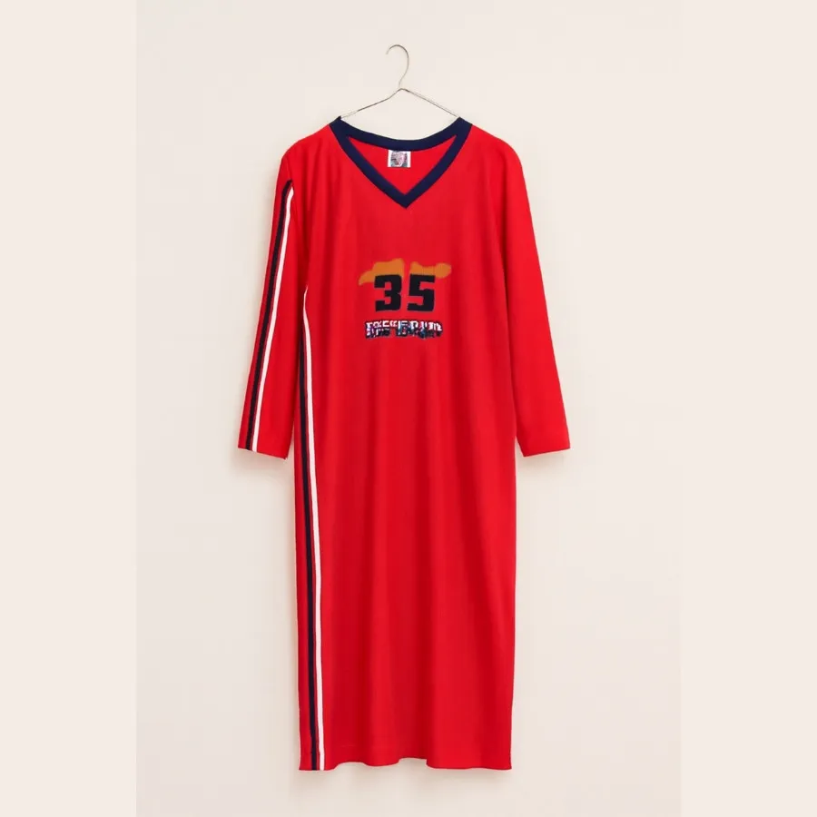 پیراهن بلند اسپرت قرمز