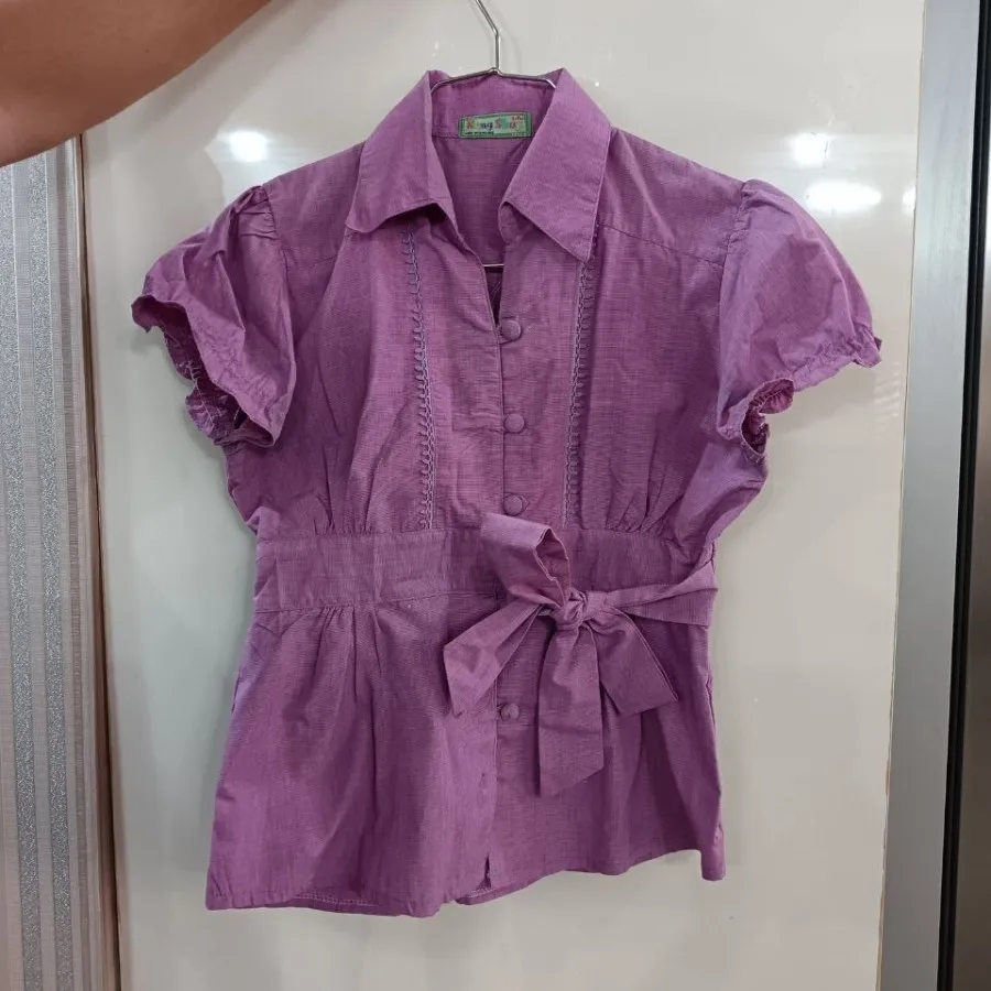 شومیز بنفش دخترونه مارک