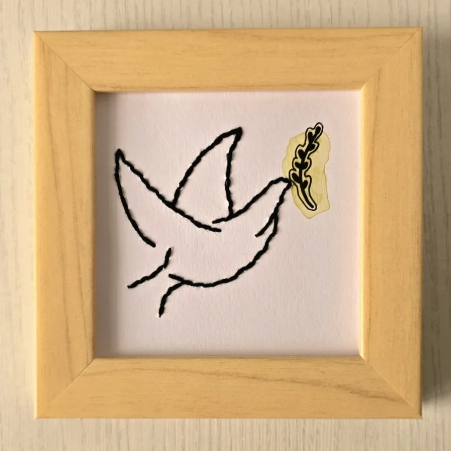 سوزندوزی قاب شده