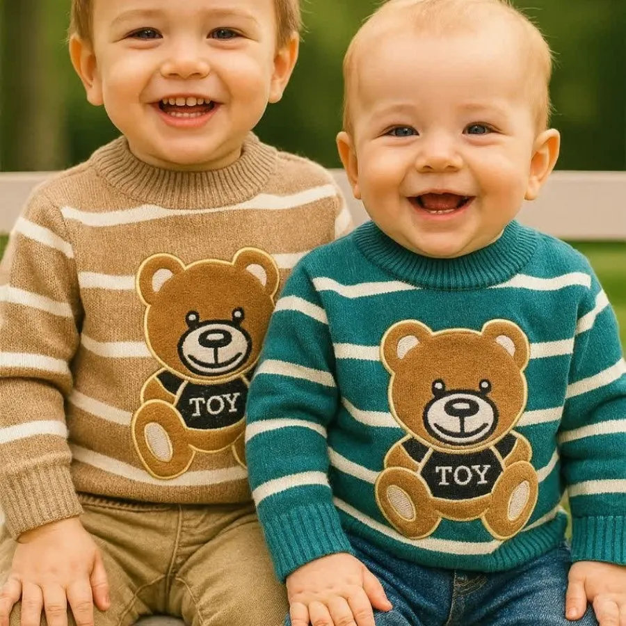 بلوز گپ راه راه تدی ?