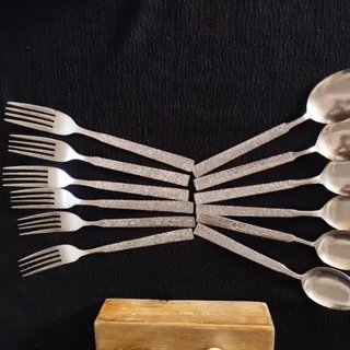 قاشق چنگال گل ریز قدیمی