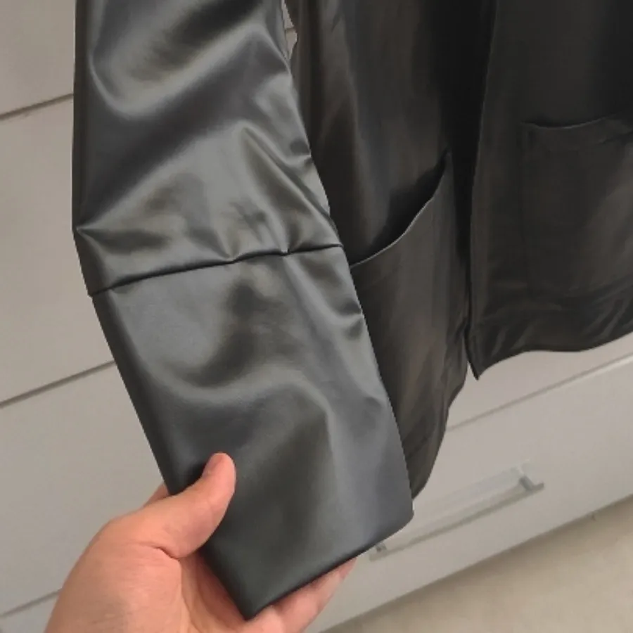 پالتو کتی چرم عروسکی