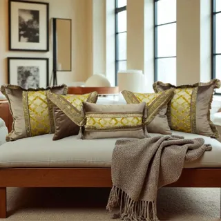 ست کوسن سبز نسکافه ای