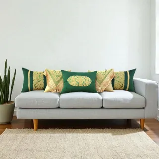 ست کوسن سبز کرم هندی