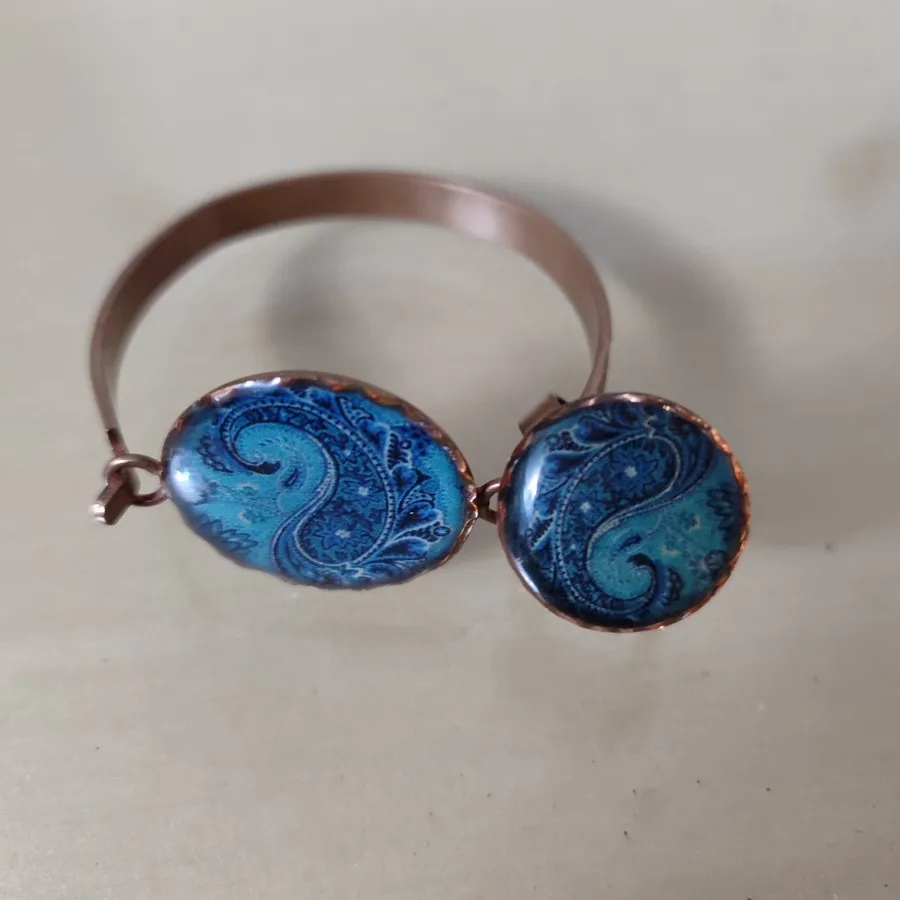 ست دستبند و انگشتر مسی