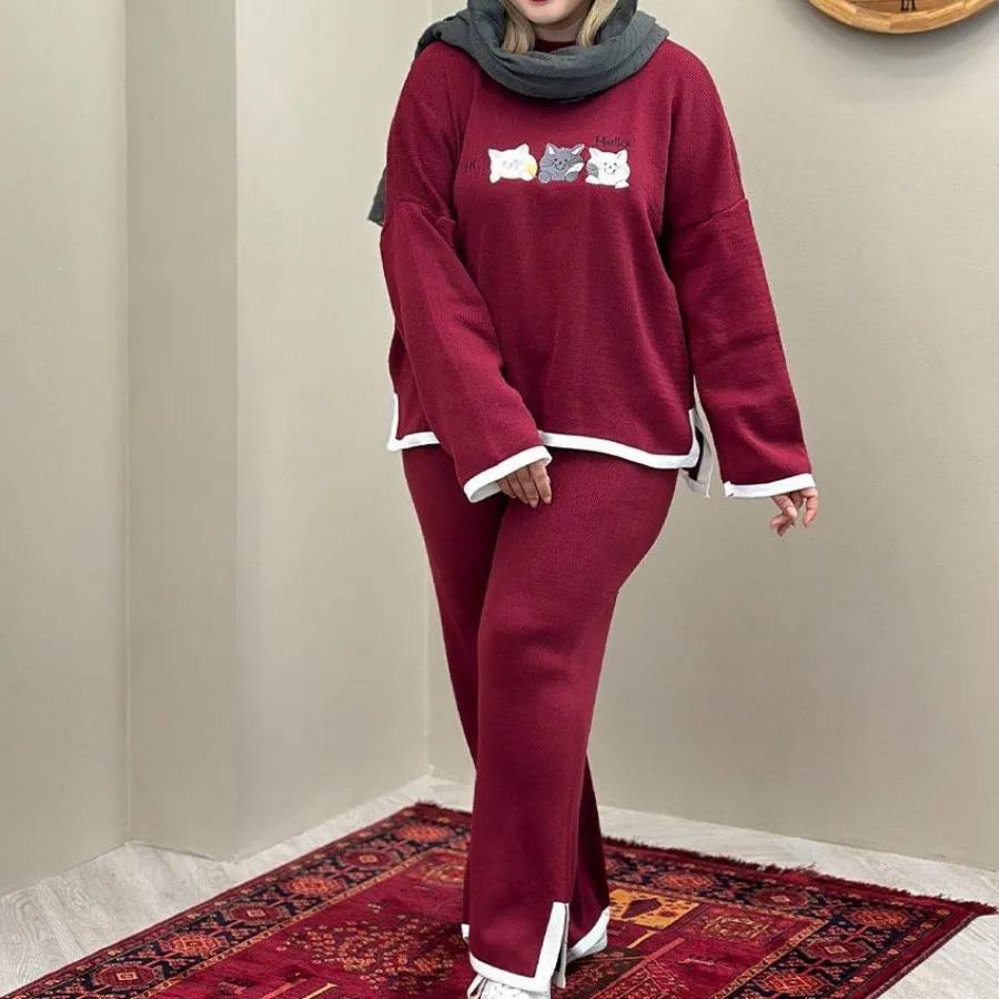 ست بافت طرح گربه