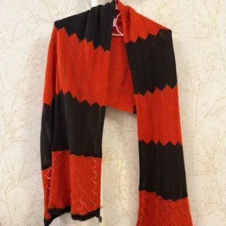 شال بافت دو رنگ