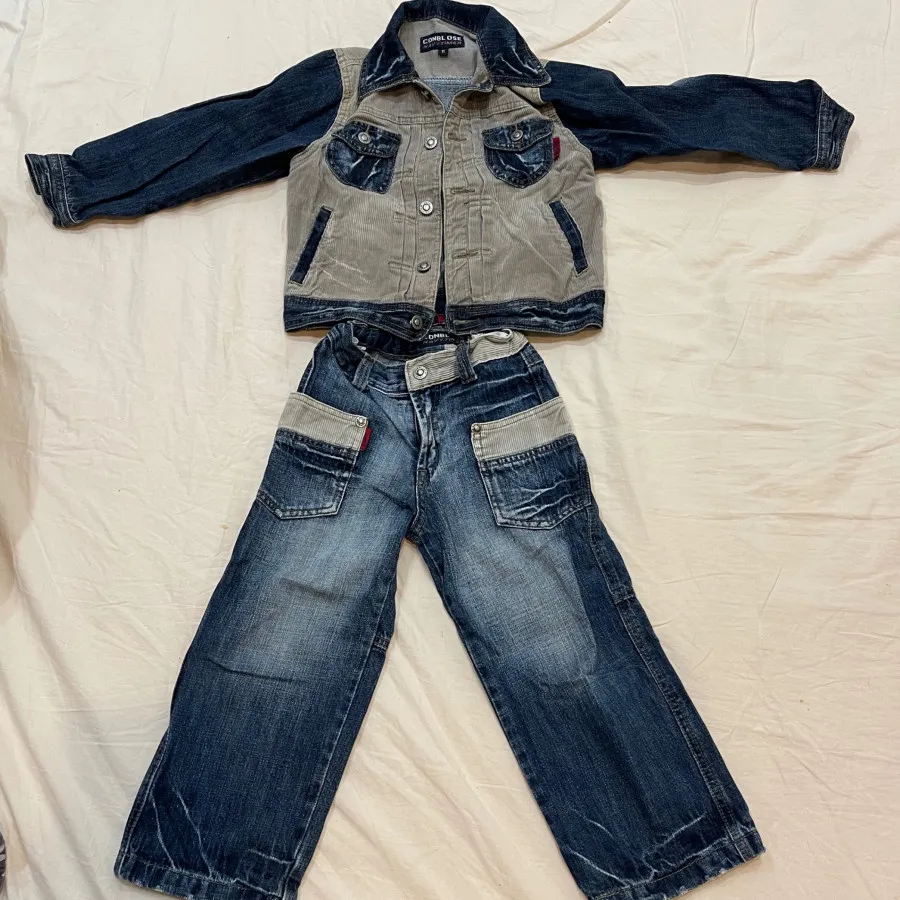 ست کت و شلوار جین پسرانه