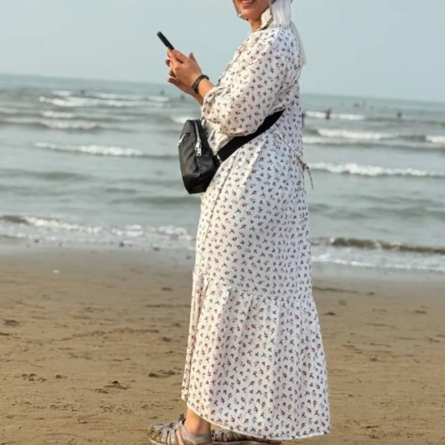 پیراهن ساحلی گلدار